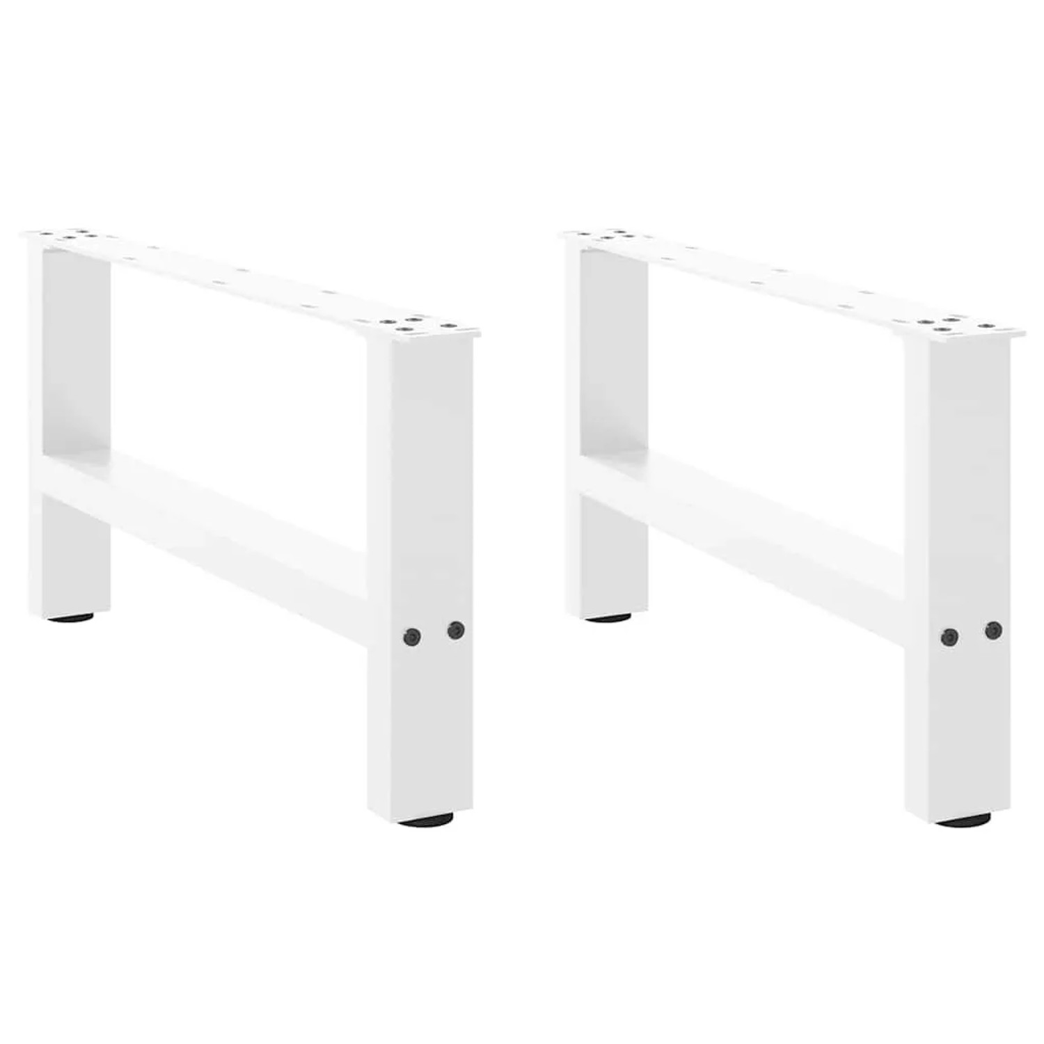 vidaXL Couchtischbeine Weiß 2 Stk 70x30-31 cm Stahl 4013269 günstig online kaufen