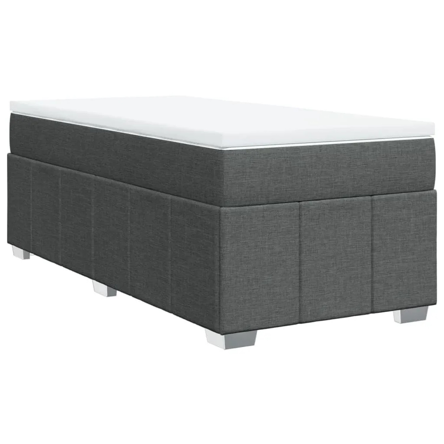 vidaXL Boxspringbett mit Matratze Dunkelgrau 80x200 cm Stoff 3285429 günstig online kaufen
