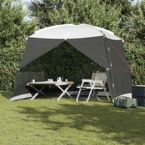 vidaXL Zelte mit Dach Grau 320 x 320 x 218 cm Polyester 4100690