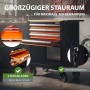 TRUTZHOLM Werkstattwagen mit 4 Schubladen, Hartholzplatte, orange. Werkzeugwagen für Werkstatt und Garage.