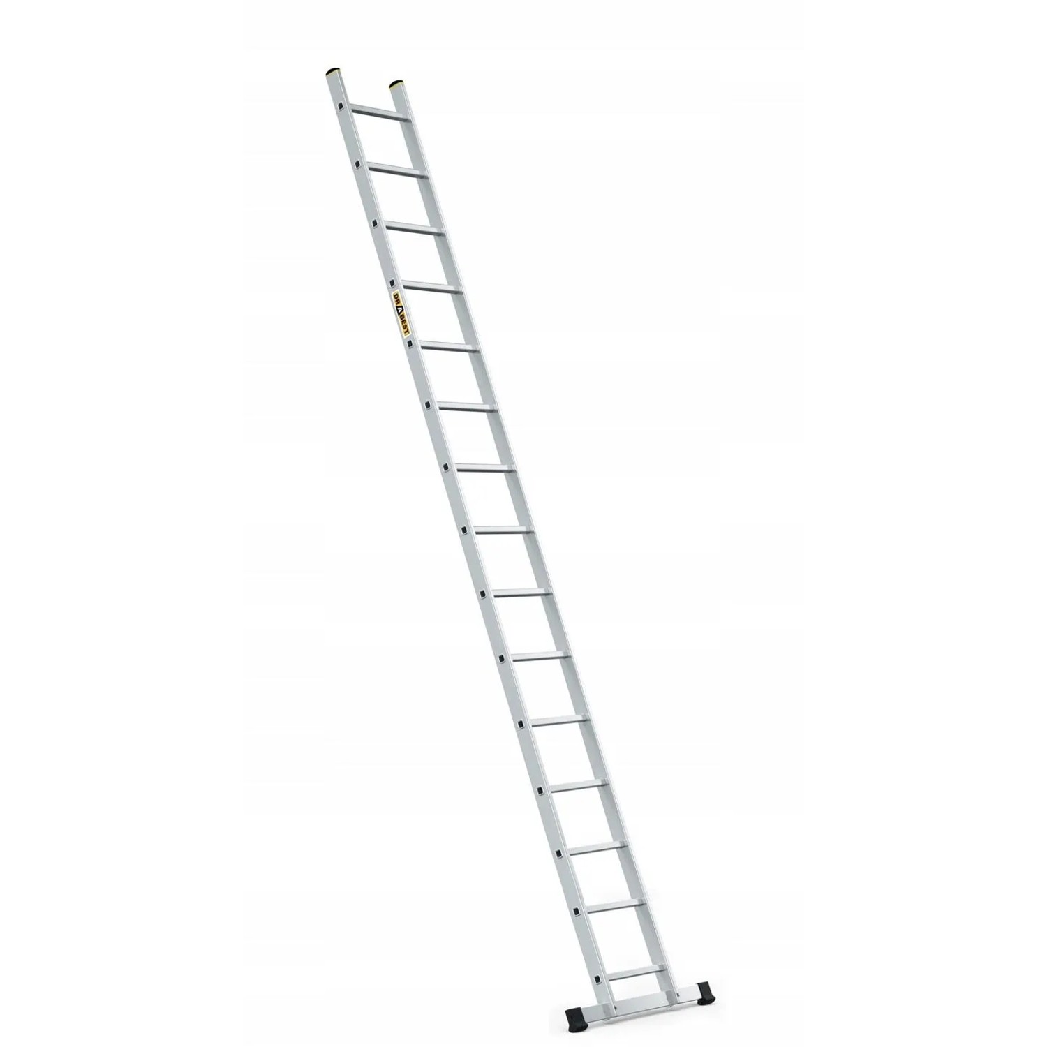 DRABEST Professionelle Aluminium Anlegeleiter 1x15, 15 Sprossen