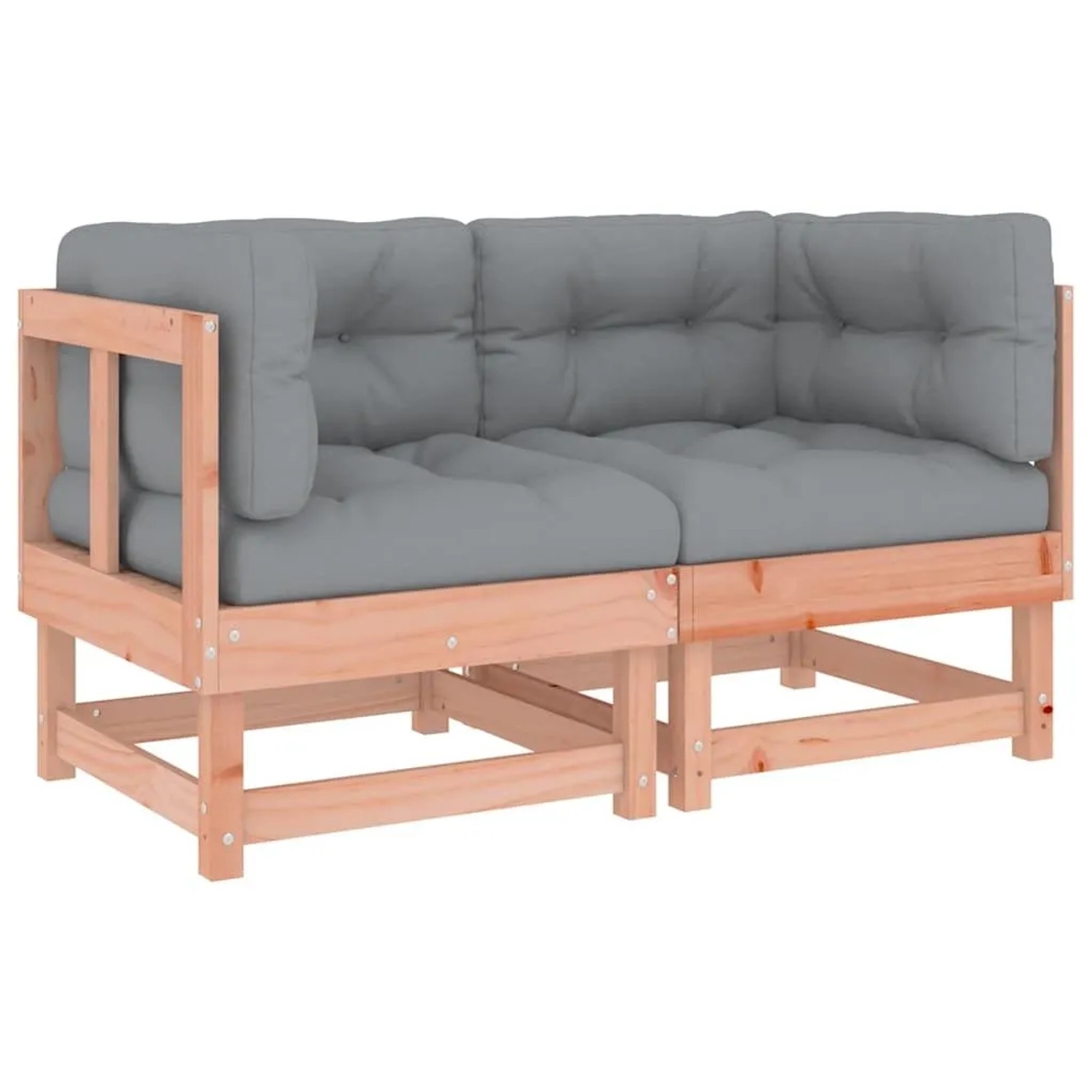 vidaXL Ecksofas mit Kissen 2 Stk Massivholz Douglasie 825455