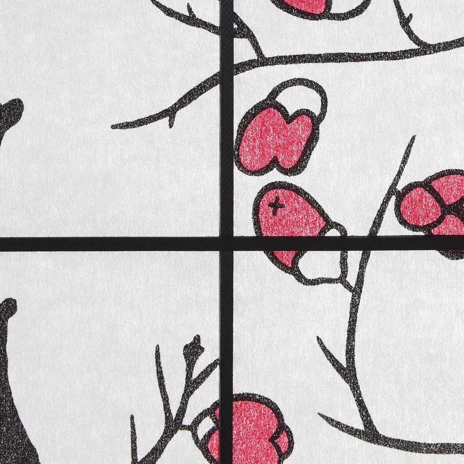 Homestyle4u 5-tlg. Paravent in Schwarz 220x179 cm 151_6