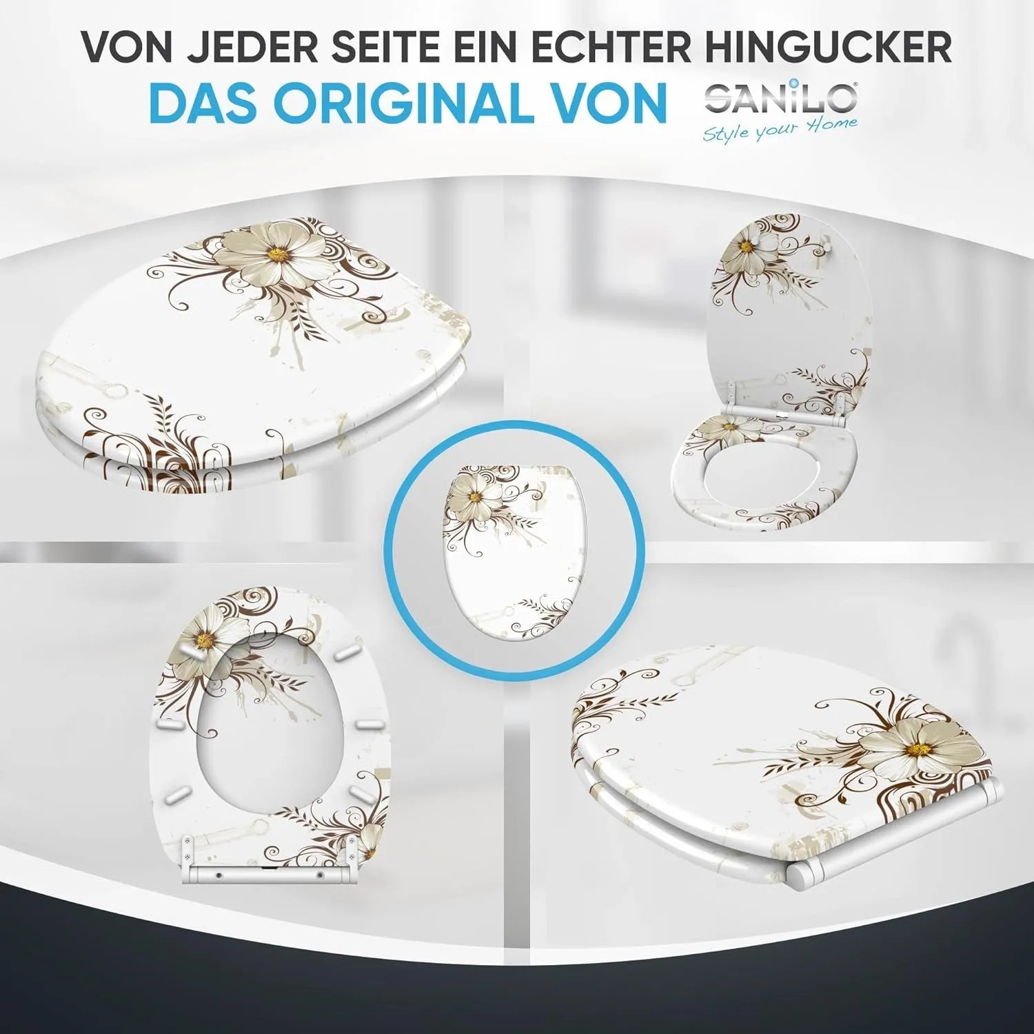 SANILO WC Sitz mit Absenkautomatik Top Fix Flower_6