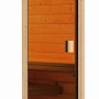 Saunatür mit Glaseinsatz für Karibu Sauna Elea, naturbelassen