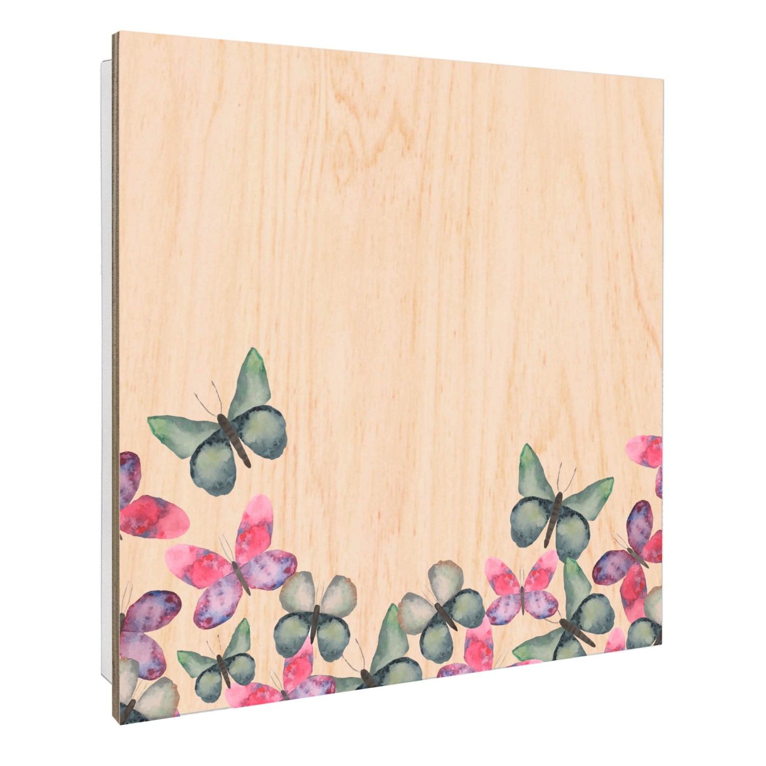 Banjado Großer Schlüsselbox Holz 30x30cm Weiß Scharnier Rechts 50 Haken Sch günstig online kaufen