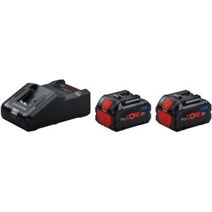 Bosch Professional Akku-Starterset mit 2 ProCore 18V Akkus (8Ah) und Ladegerät.