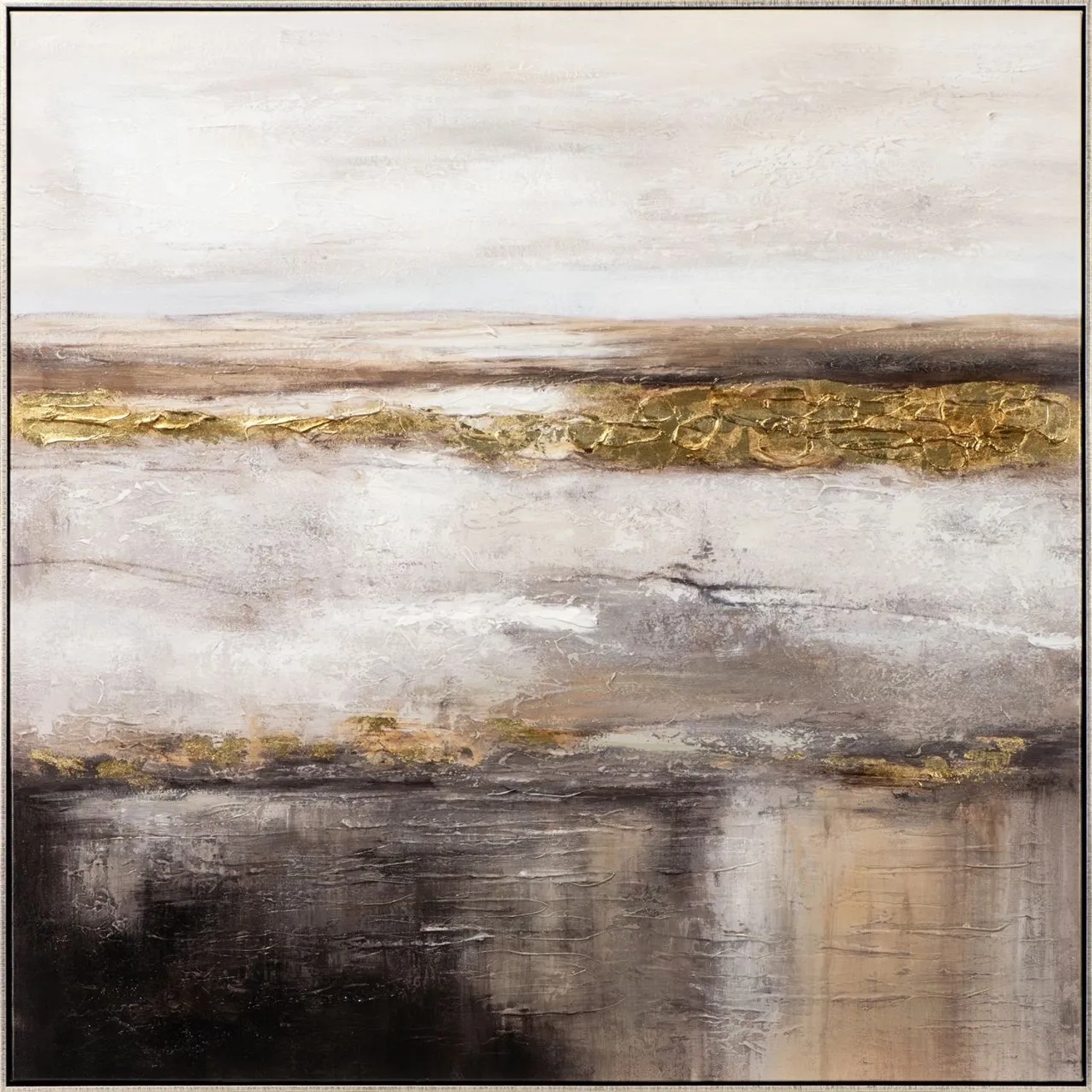 Art Universe Leinwandbild Golden Horizon 100 x 100 cm