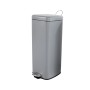 Grauer Mojawo Treteimer aus Metall, 30 Liter. Abfalleimer mit Pedal und Inneneimer.