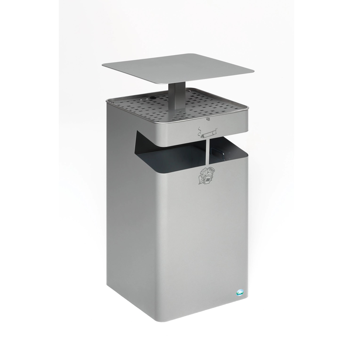 PROREGAL Kombiascher Mit Schutzdach Und Sieb 72 Liter HxBxT 92 x 45 x 45 cm günstig online kaufen