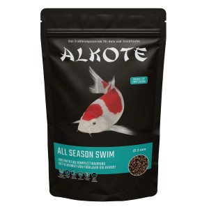 Alkote Fischfutter All Season Swim 3mm, 500g. Hauptfutter für Koi mit Spirulina und Astaxanthin.