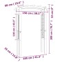vidaXL Gartenbogen aus Holz, 150x60x210 cm, ideal als Rankhilfe und Gartendeko.