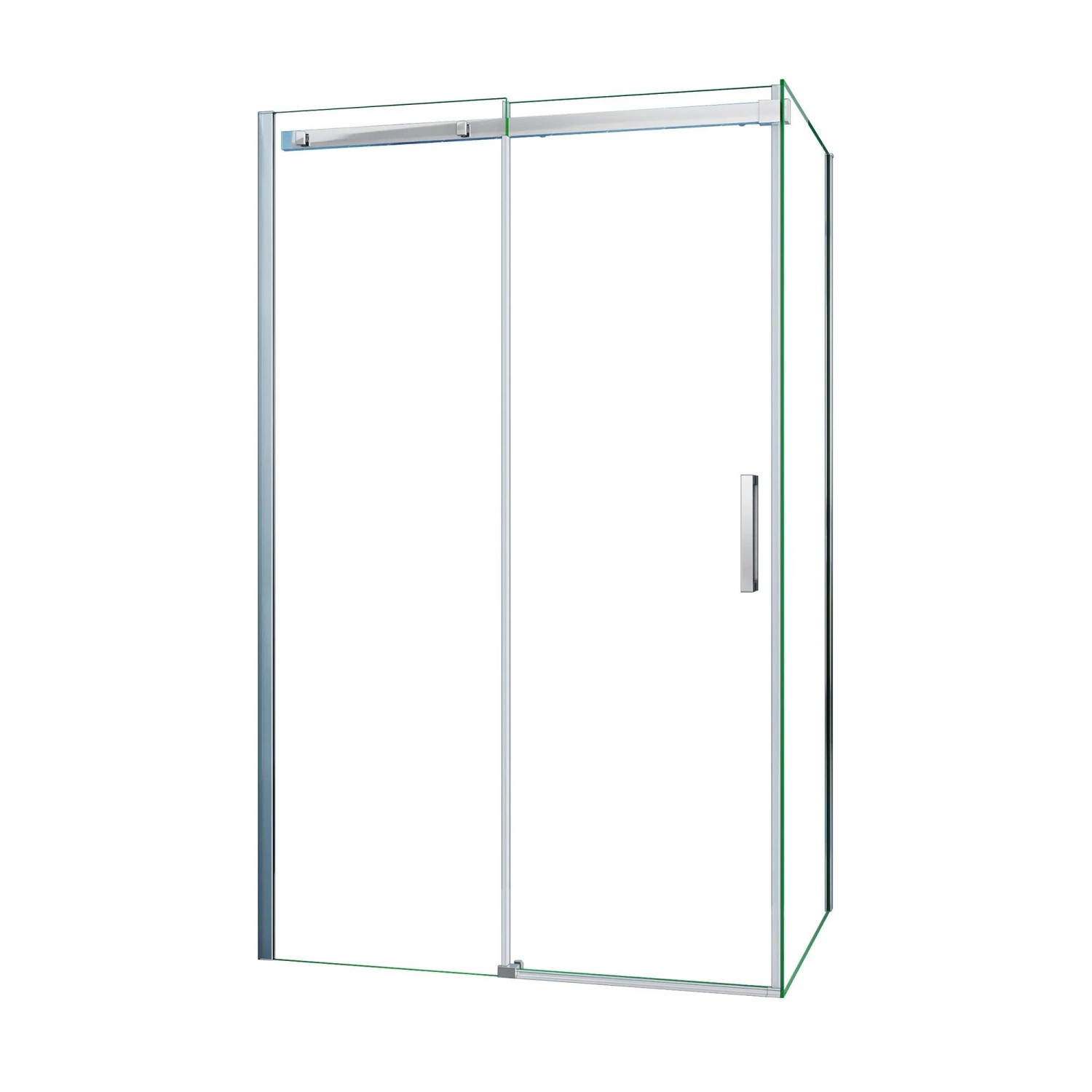 AICA Bestseller Eckdusche Schiebetür mit Seitenwand 155 x 80 x H 195 cm 8mm ESG‑Sicherheitsglas Duschkabine Duschabtrennung Duschwand