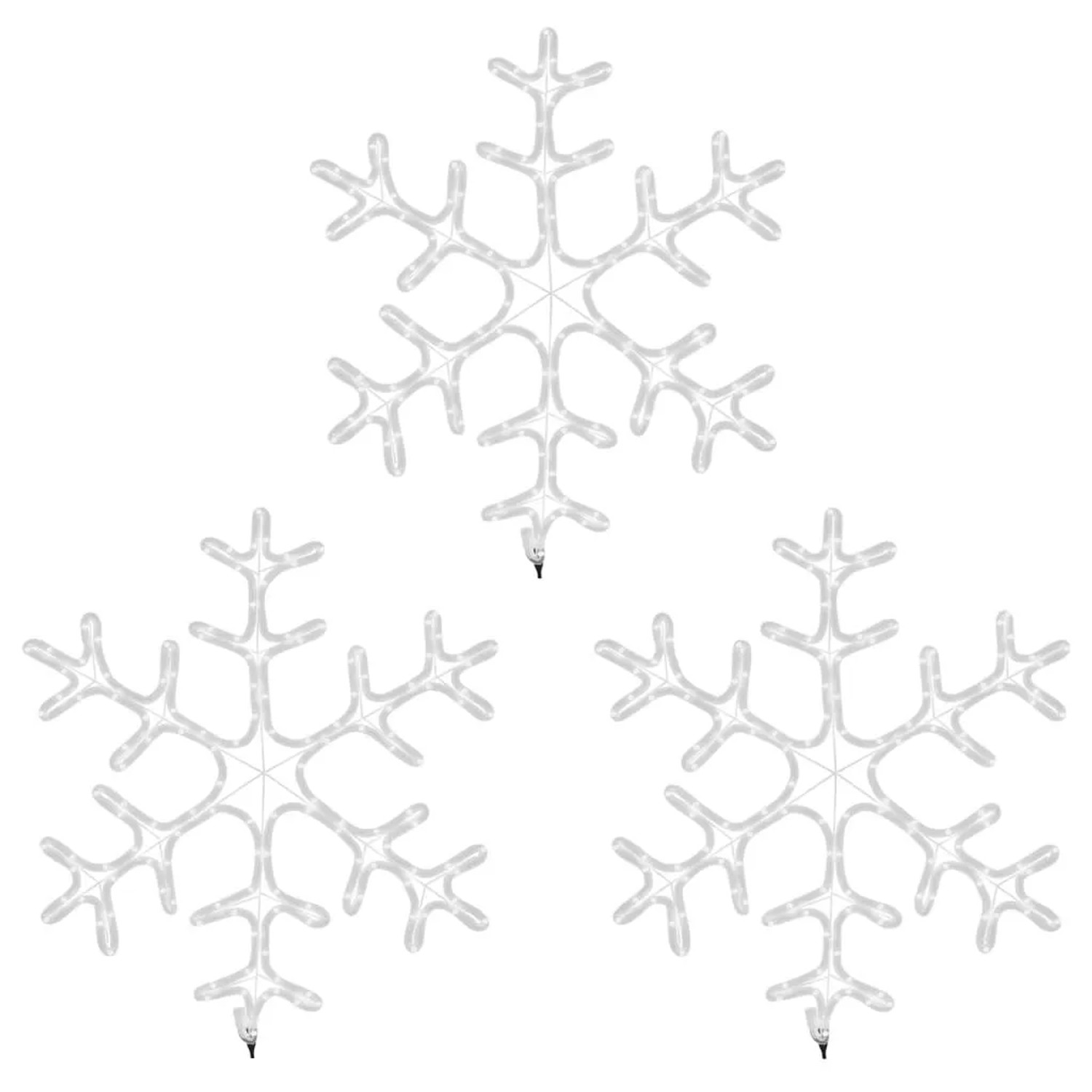 vidaXL LED-Schneeflocken 3 Stk Warmweiß 59x59 cm 3154292