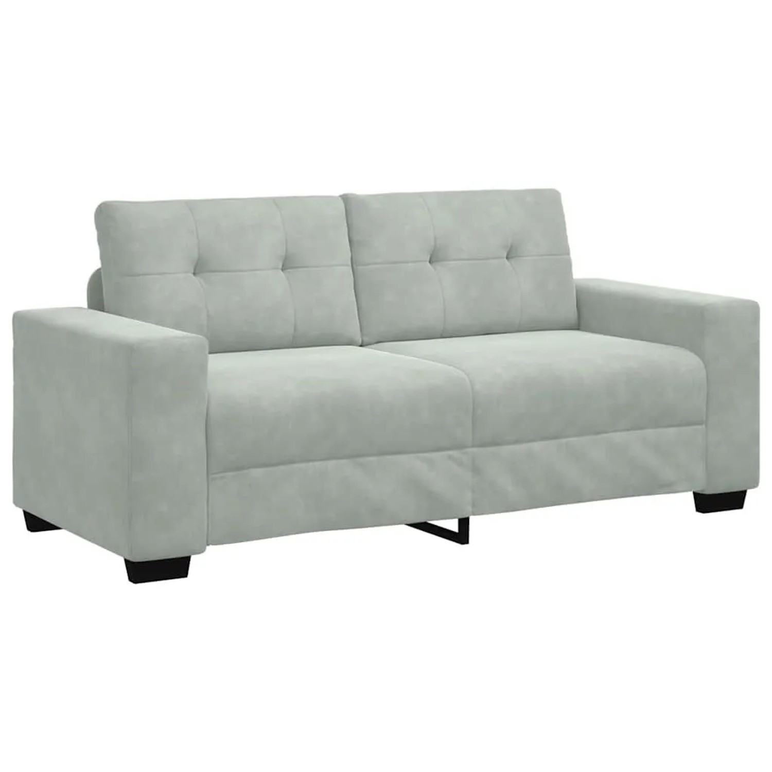 vidaXL Zweisitzer-Sofa Hellgrau 140 cm Samt 4105122