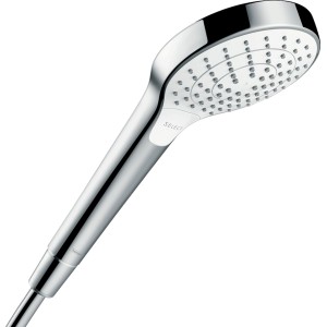 Hansgrohe Croma Select S Handbrause, Vario EcoSmart, 3 Strahlarten, weiß/chrom.
