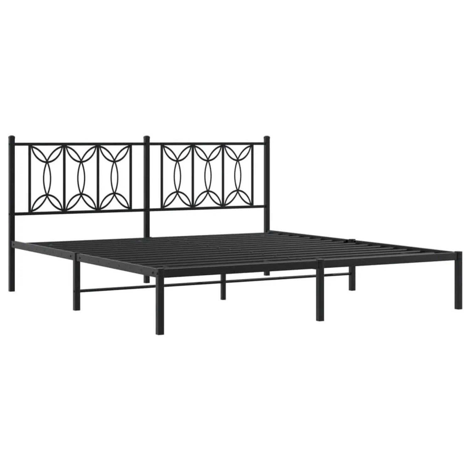 vidaXL Bettgestell mit Kopfteil Metall Schwarz 183x213 cm 376133 günstig online kaufen