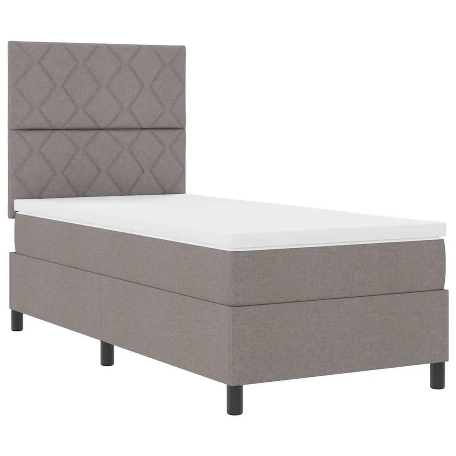 vidaXL Boxspringbett mit Matratze Taupe 100 x 200 cm Stoff 3342925 günstig online kaufen
