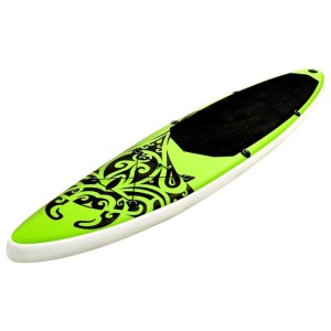 vidaXL Aufblasbares Stand Up Paddle Board Set 305x76x15 cm Grün 92740