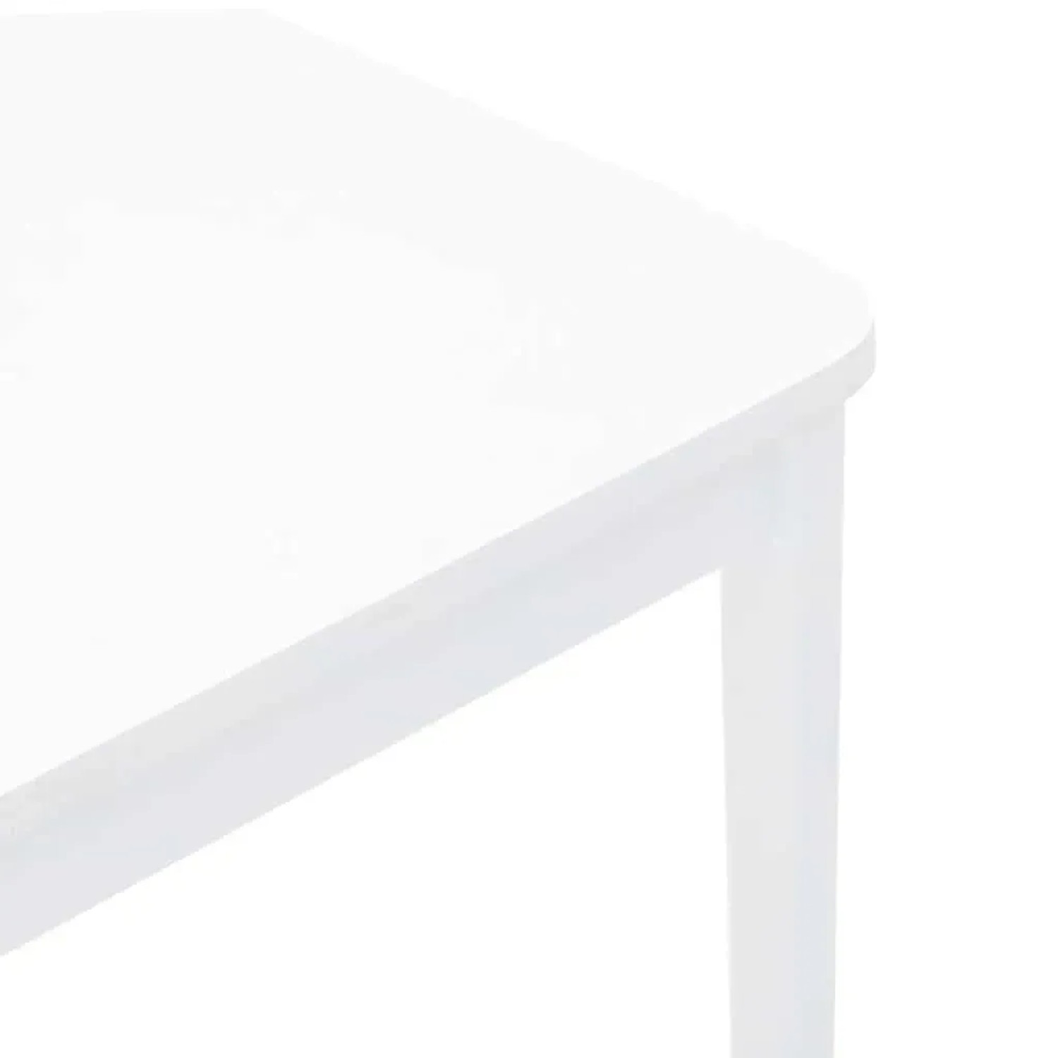 Detailansicht: Weiße Esszimmerstühle aus Massivholz, 2er-Set.