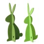Boltze Figur Freddo, 2 grüne Deko-Hasen aus Polyester, 40cm hoch.