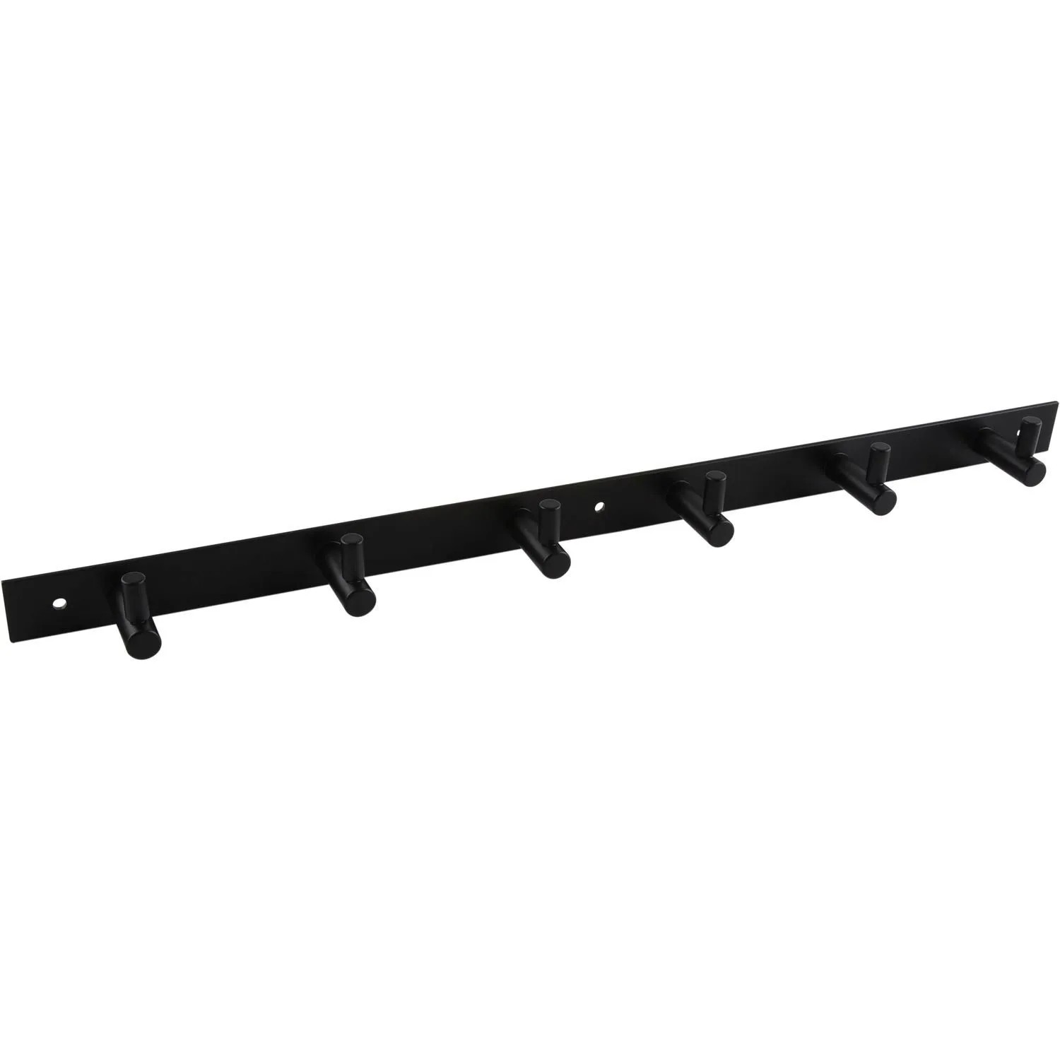 Alles im Griff Garderobenleiste Linosa mit 6 Kleiderhaken Breite 460 mm Stahl Schwarz Matt