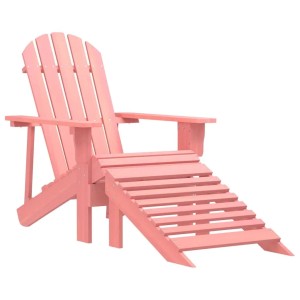 vidaXL Adirondack-Gartenstuhl mit Fußteil Massivholz Tanne Rosa 315867
