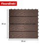 Floordirekt WPC Klickfliese Noble 3D Witterungsbeständige Terrassenfliese 30 x 30 cm Braun_2
