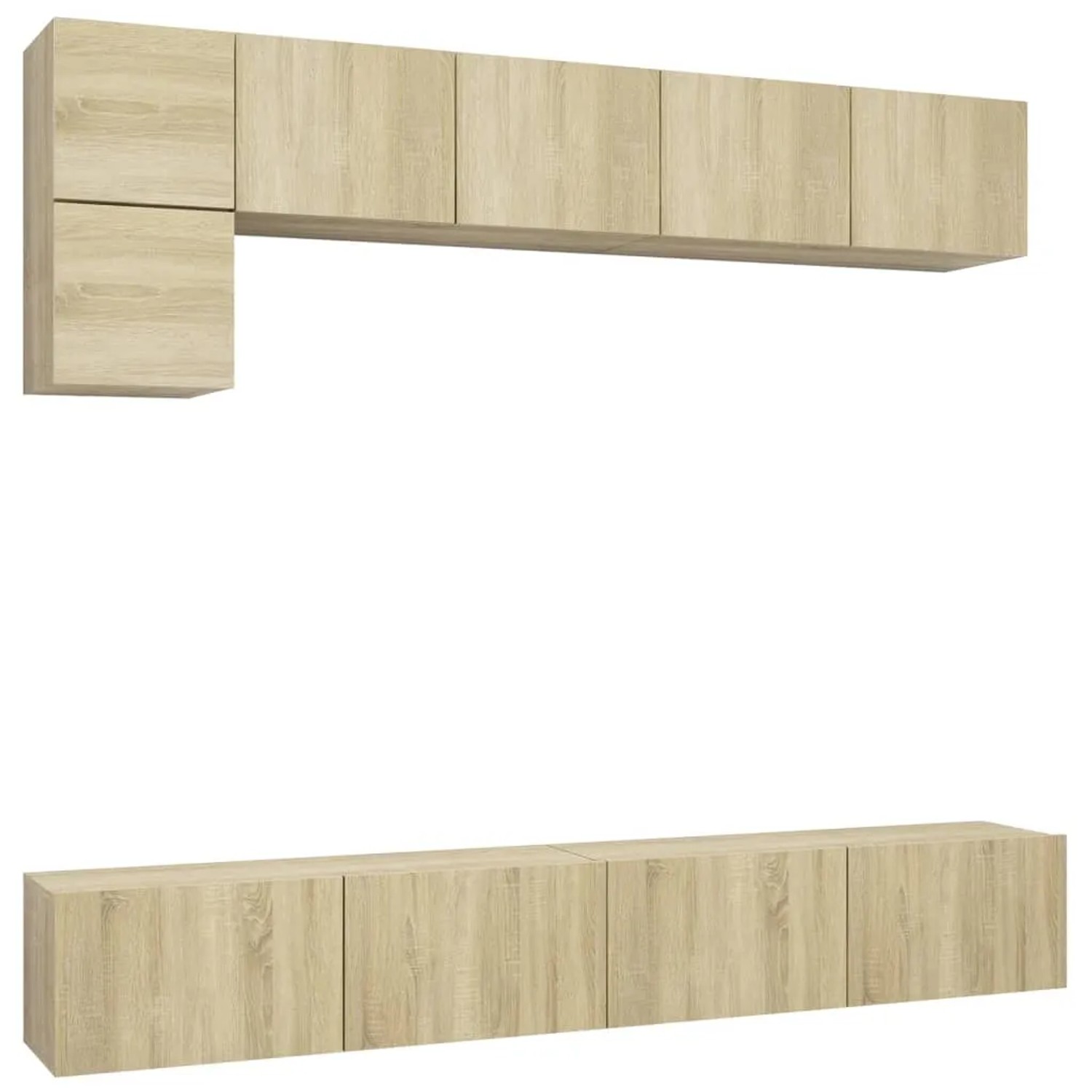 vidaXL 5-tlg. TV-Schrank-Set Sonoma-Eiche Holzwerkstoff 7
