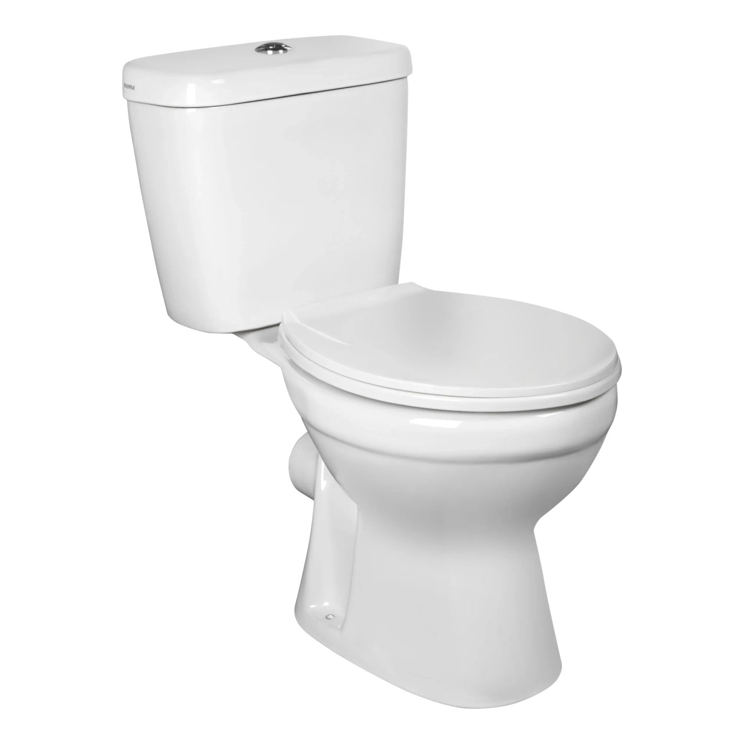 Kerra C-Clear Stand-WC-Kombination mit Horizontalem Abgang und WC-Sitz