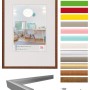 walther design Bilderrahmen New Lifestyle, 15x15 cm, brauner Kunststoffrahmen mit Passepartout.