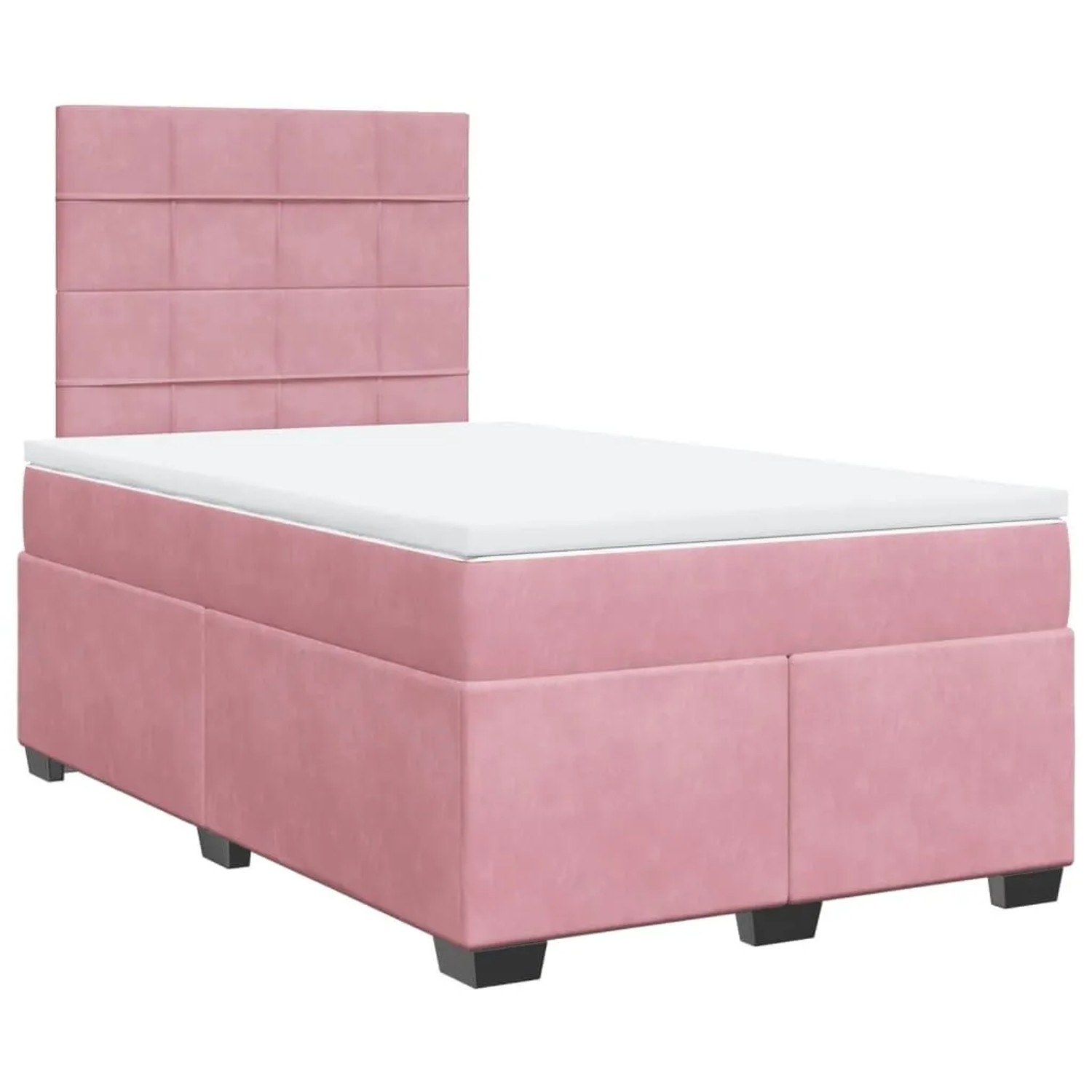 vidaXL Boxspringbett mit Matratze Rosa 120x190 cm Samt 3290863 günstig online kaufen