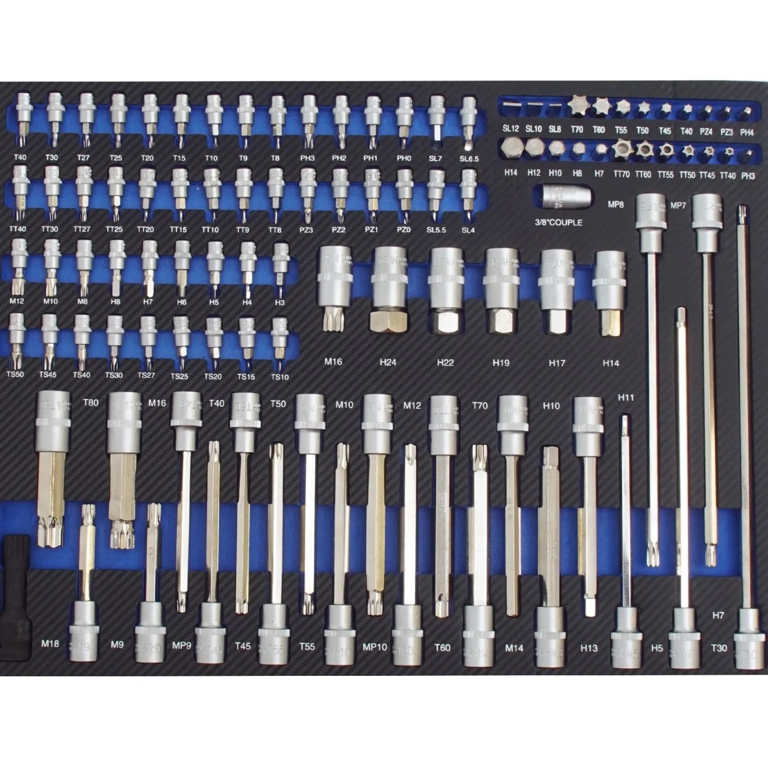 TRUTZHOLM Profi Werkstattwagen Einlage 102 Teile Stecknuss Sortiment Schaum günstig online kaufen