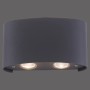 Moderne LED-Wandleuchte Carlo, 2-flammig, in Anthrazit. Ideal für indirekte Beleuchtung im Innen- und Außenbereich.