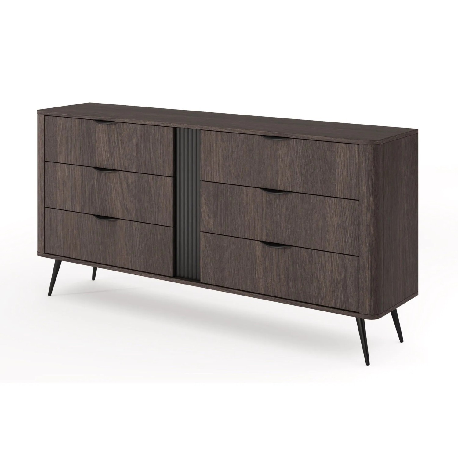 Selsey Veris - Kommode mit sechs Schubladen, Dunin-Eiche, 163 cm