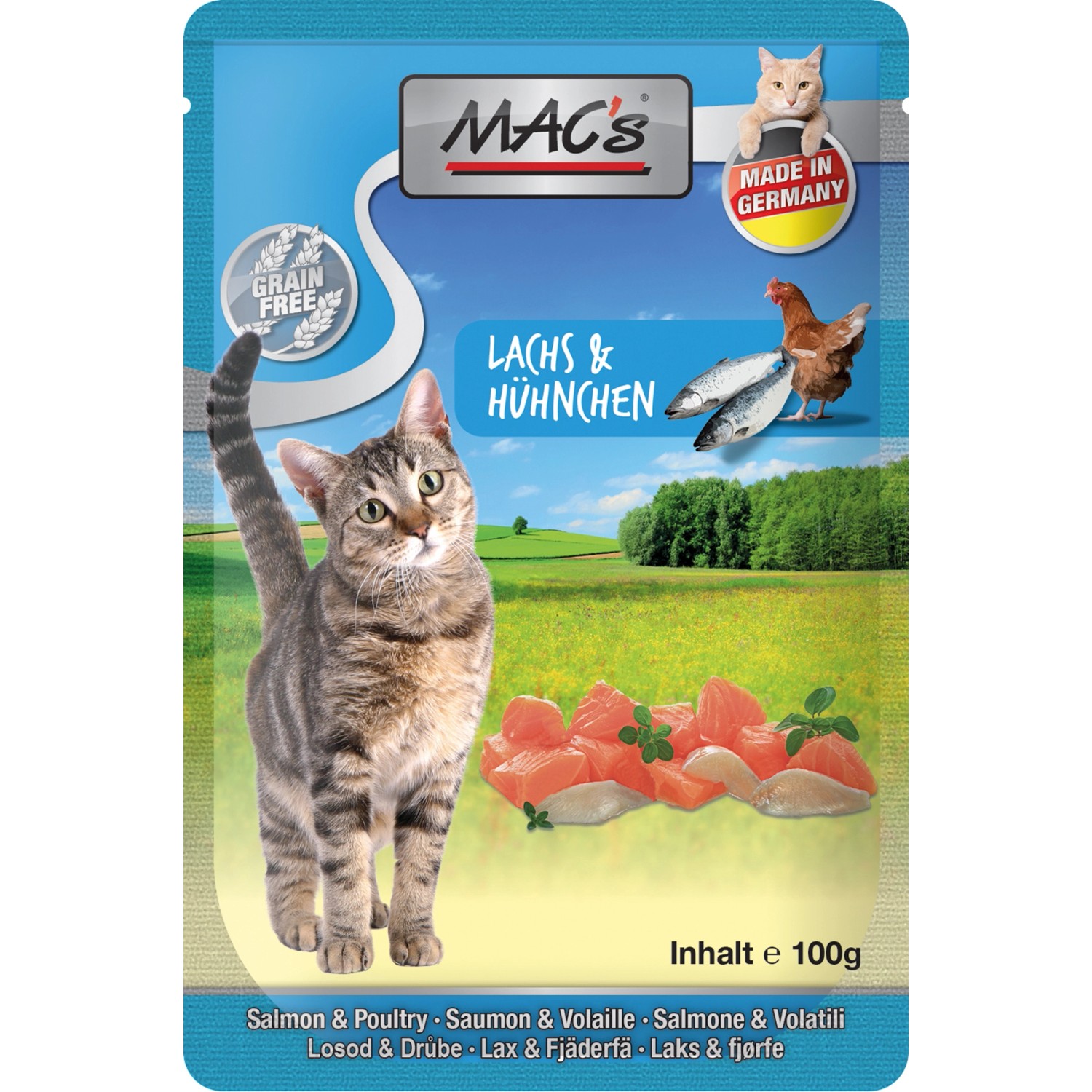 Mac's Katzen-Nassfutter Lachs und Hühnchen 100 g