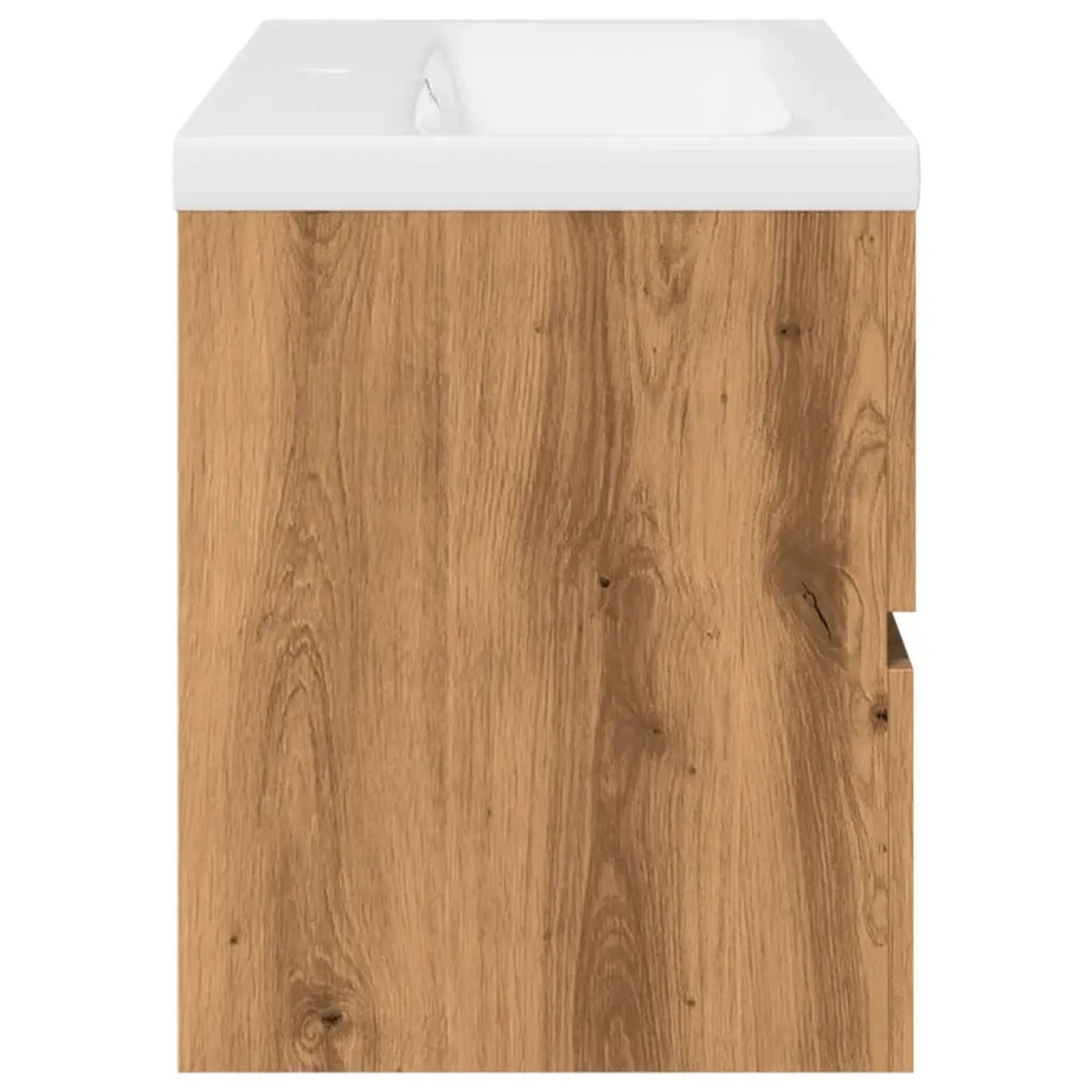 vidaXL Waschbeckenunterschrank mit Einbaubecken in Artisan-Eiche