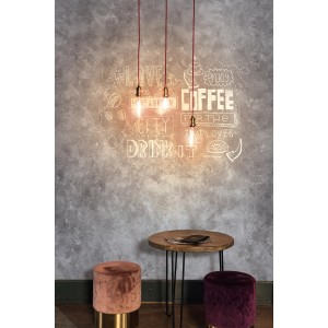 Marburg Vliestapete GZSZ mit Kaffee-Schriftzug in Betonoptik, 270x159cm. Fototapete für Wohnraum.