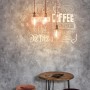 Marburg Vliestapete GZSZ mit Kaffee-Schriftzug in Betonoptik, 270x159cm. Fototapete für Wohnraum.