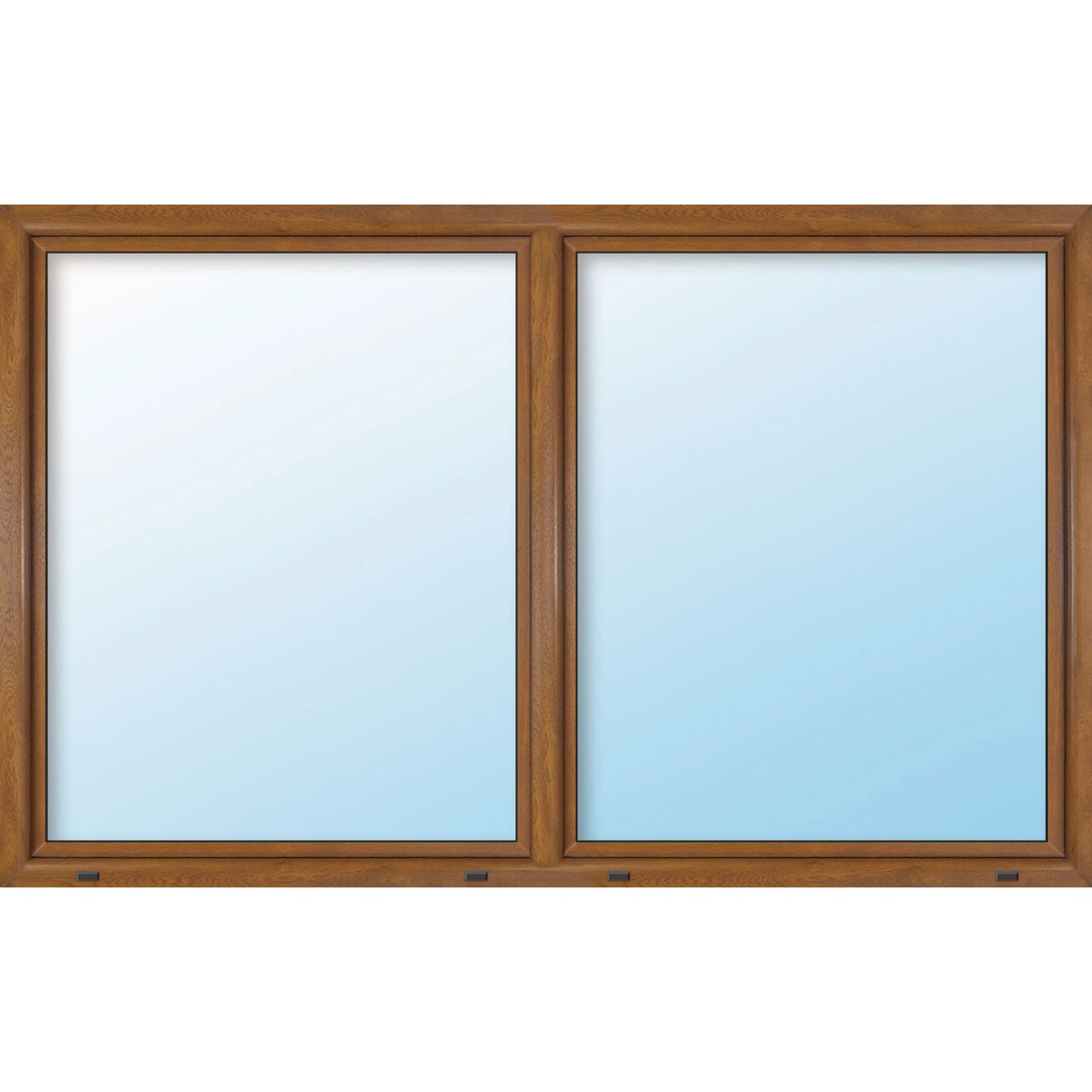 JM Meeth Energiesparfenster Eco Uw 0,86 D/DK 2-flg Golden Oak 160 x 120 cm