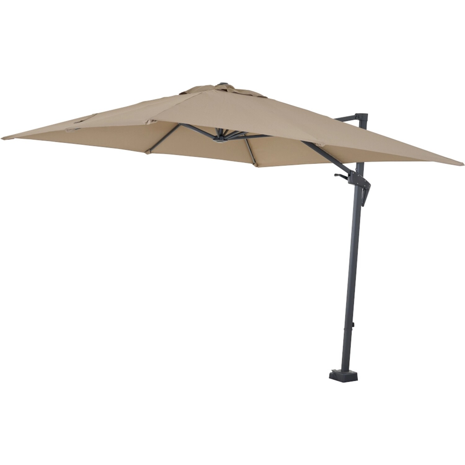 Siena Garden Ampelschirm Vito 250 cm x 250 cm Taupe günstig online kaufen