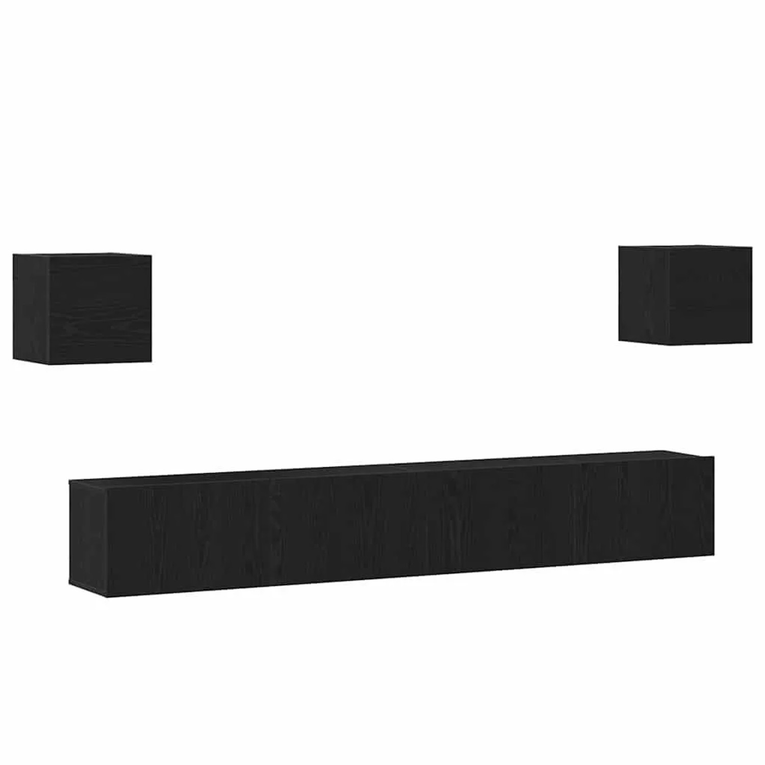 vidaXL TV-Schrankset Schwarz Eichen-Optik 200 x 30 x 30 cm 3393241