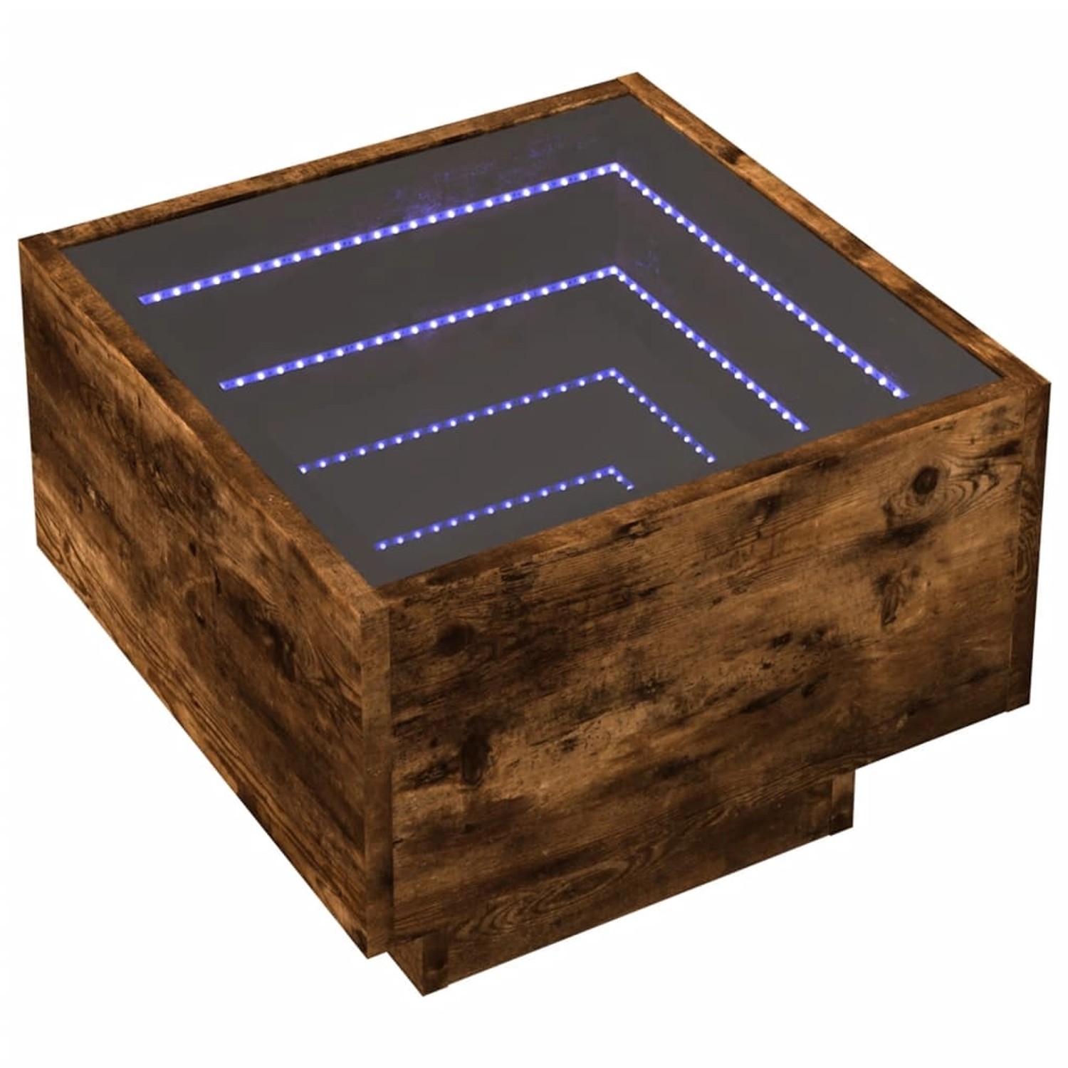 vidaXL Beistelltisch mit LED Räuchereiche 40x40x30 cm Holzwerkstoff 847501 günstig online kaufen
