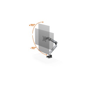 Durable Monitorhalterung SELECT PLUS mit Arm, flexible Neigung für optimalen Blickwinkel.