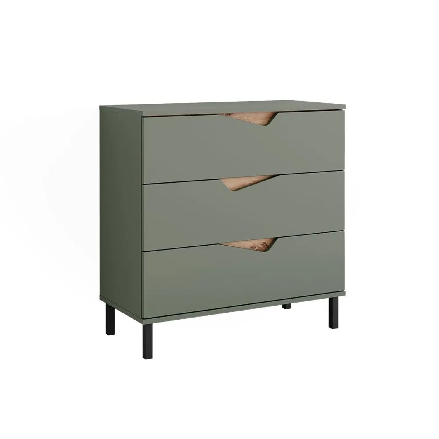 Vicco Kommode Marelle Grün Artisan 80 x 81 mit 3 Schubladen Art Nr 57844
