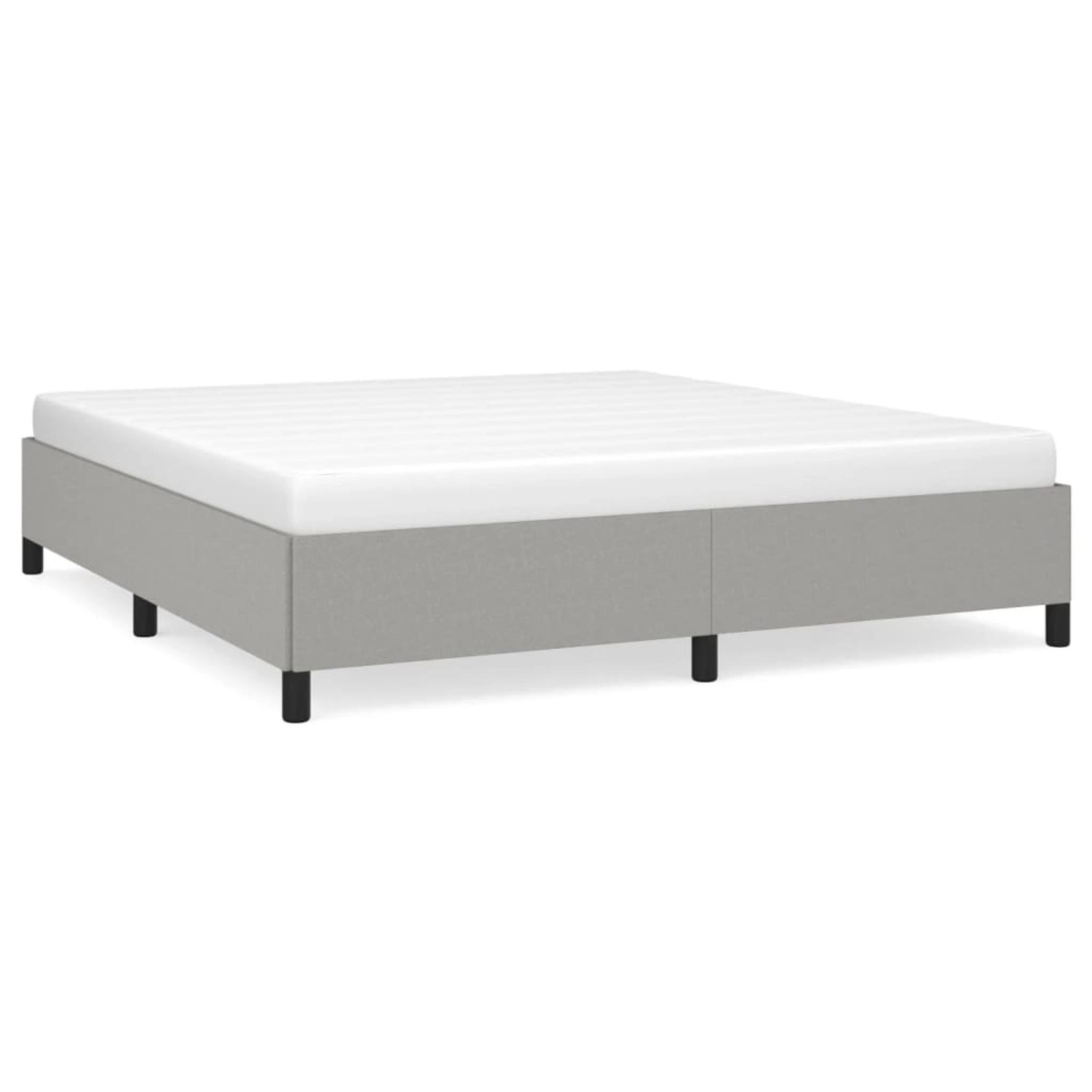vidaXL Bettgestell ohne Matratze Hellgrau 180x200 cm Stoff 347082 günstig online kaufen