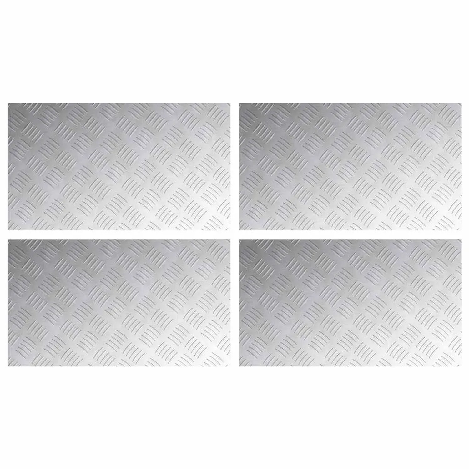 vidaXL Rautenscheiben 4 Stk Silber 70 x 40 cm Aluminium 4104328
