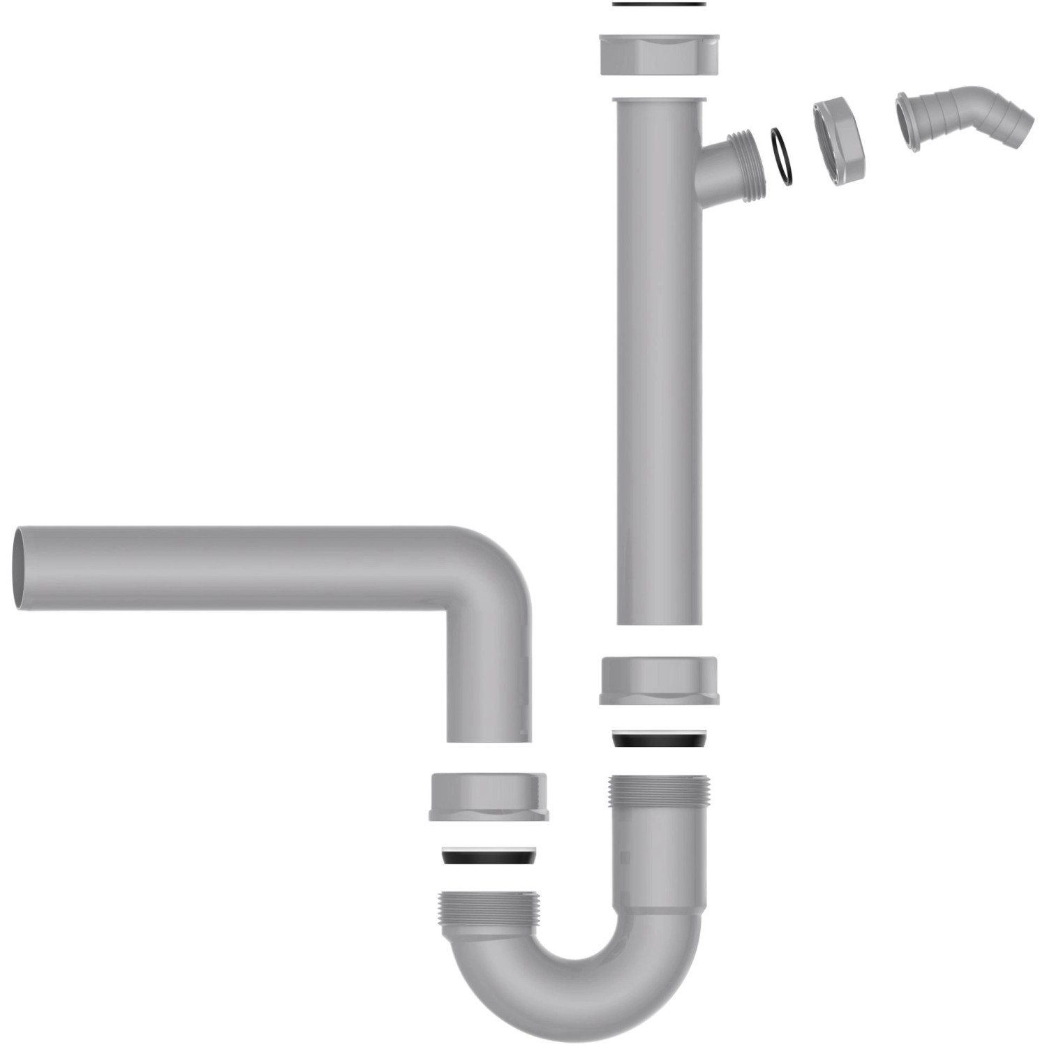 Kirchhoff Siphon Eco Save für Küchenspüle, 40mm, mit Geräteanschluss.