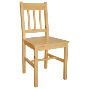 Esszimmerstuhl-Set, 2 Stühle aus Kiefernholz, naturfarben, schlichtes Design für Esszimmer und Küche.
