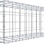 Leere Gabiona C-Ring-Gabione, 40x100x30 cm, Maschenweite 10x10 cm, aus verzinktem Drahtgitter.